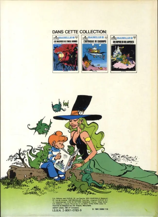 Verso de l'album Isabelle Tome 6 L'étang des sorciers
