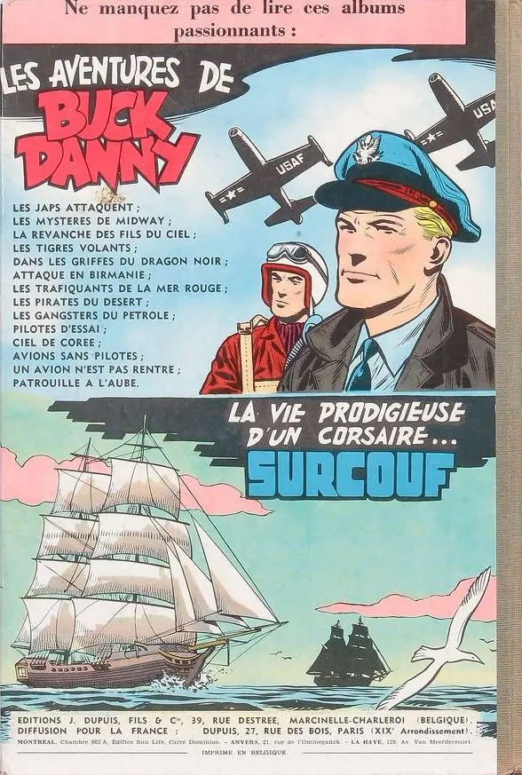 Verso de l'album Jean Mermoz