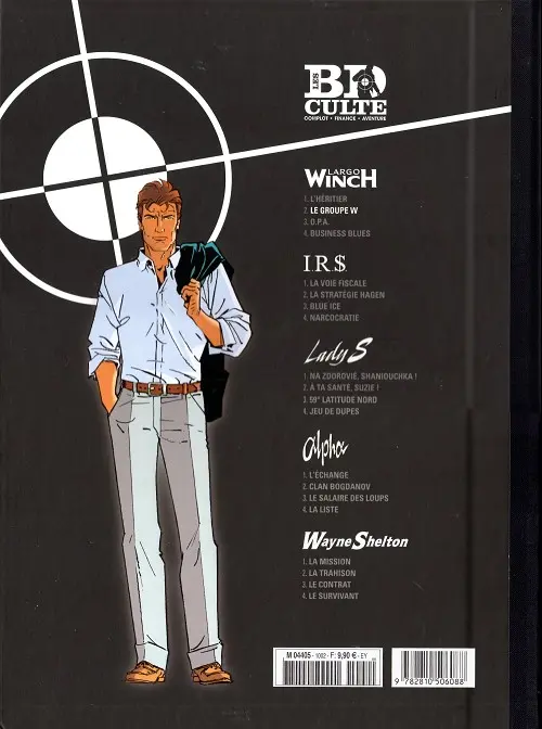 Verso de l'album Largo Winch Tome 2 Le groupe W