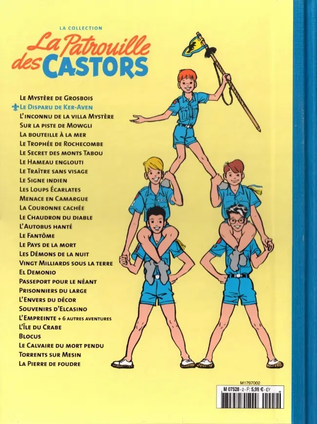 Verso de l'album La Patrouille des Castors La collection - Hachette Tome 2 Le disparu de Ker-Aven