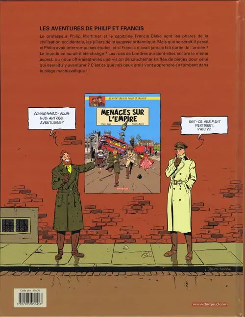 Verso de l'album Les Aventures de Philip et Francis Tome 2 Le Piège machiavélique