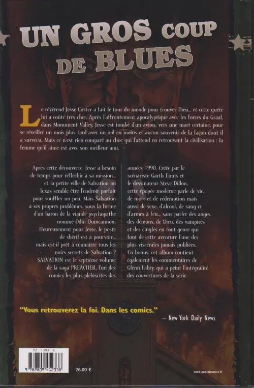 Verso de l'album Preacher Tome 7 Salvation