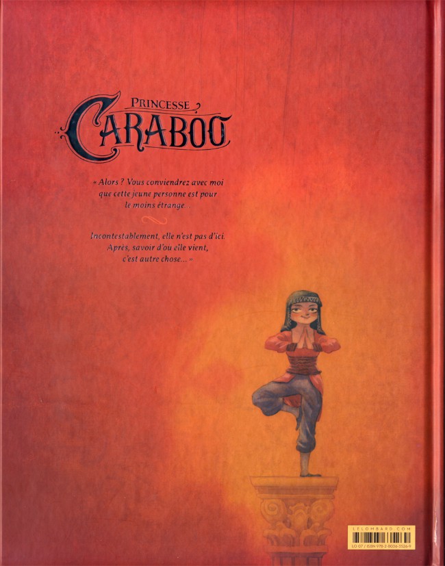 Verso de l'album Princesse Caraboo