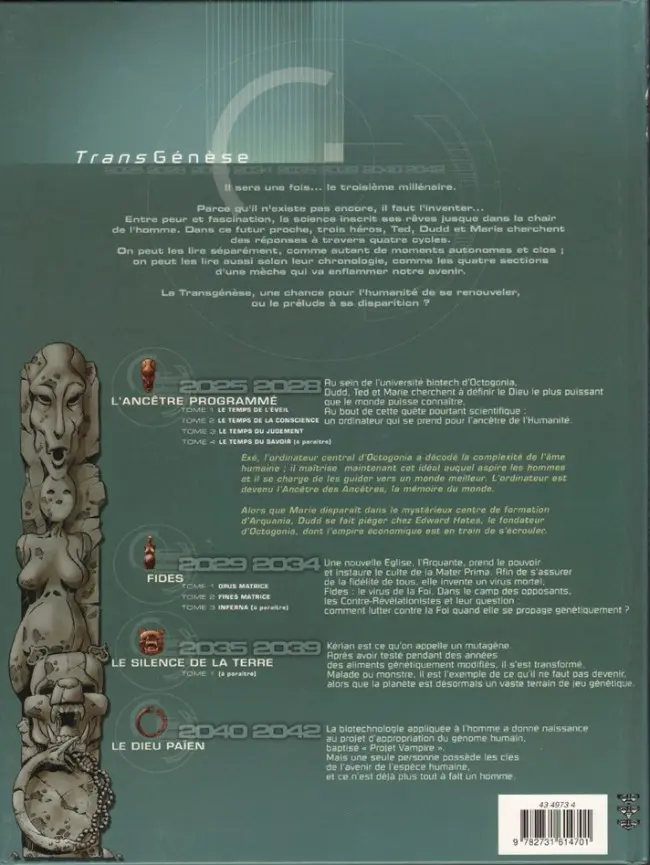 Verso de l'album L'Ancêtre programmé Tome 3 Le temps du jugement
