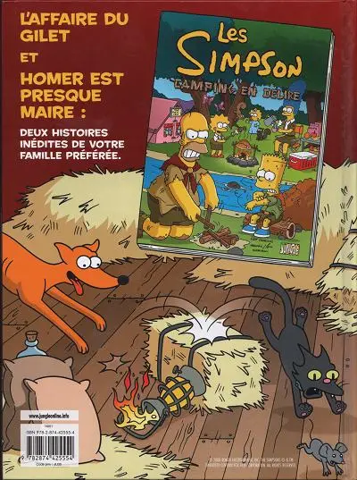 Verso de l'album Les Simpson Tome 2 Un sacré foin !
