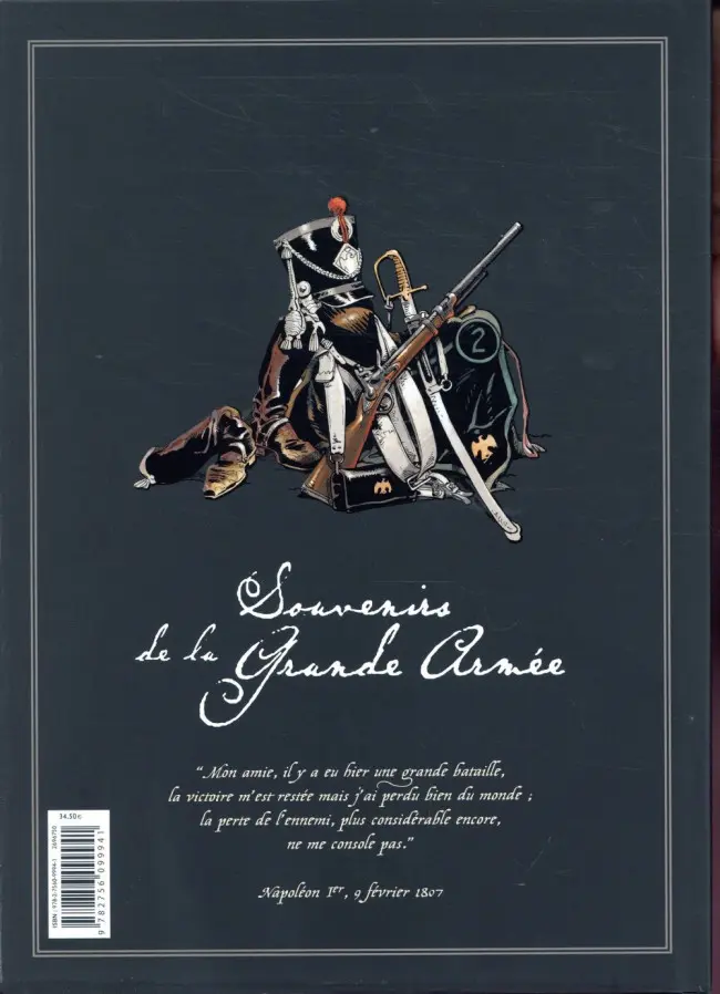 Verso de l'album Souvenirs de la Grande Armée Edition Intégrale