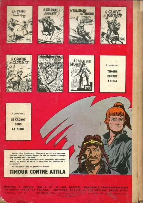 Verso de l'album Les Timour Tome 7 Le gladiateur masqué