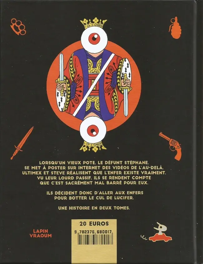 Verso de l'album Ultimex en Enfer Tome 1 Ni Dieu, ni maître, ni glaçons dans le Whisky