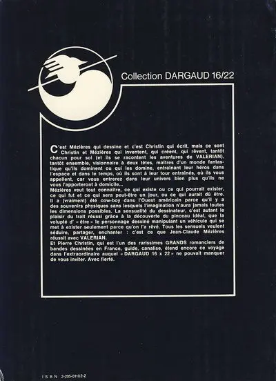 Verso de l'album Valérian Tome 1 L'empire des mille planètes