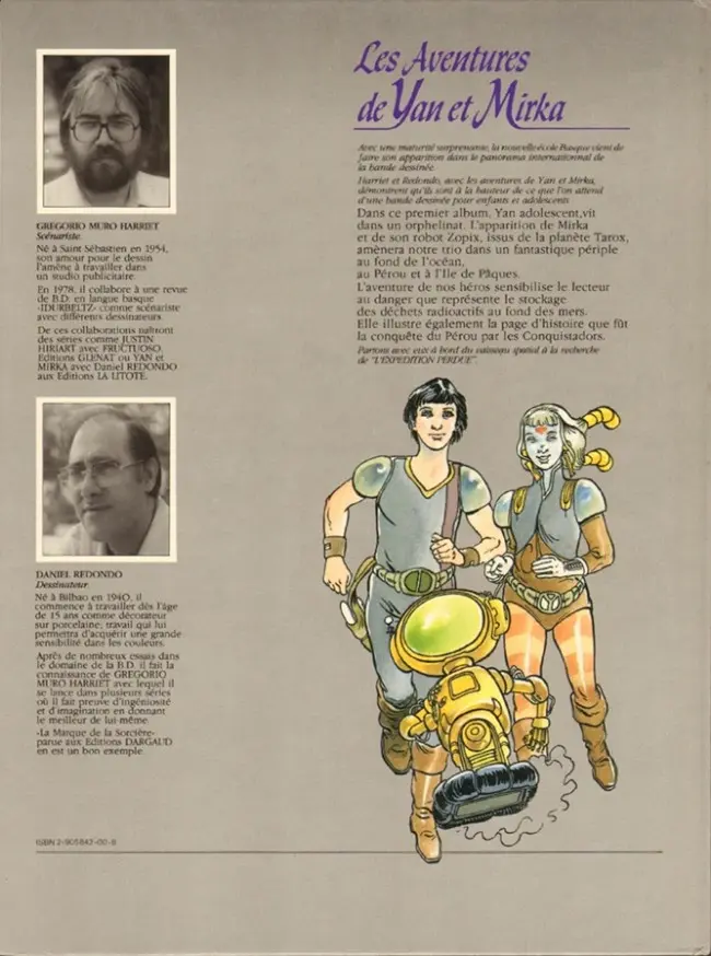 Verso de l'album Les aventures de Yan et Mirka L'expédition perdue