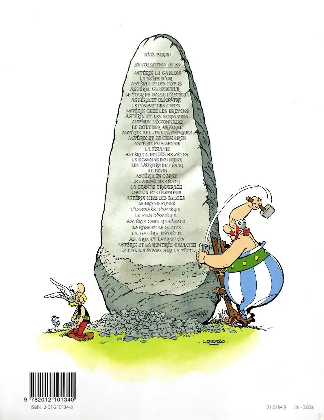 Verso de l'album Astérix Tome 2 La serpe d'or