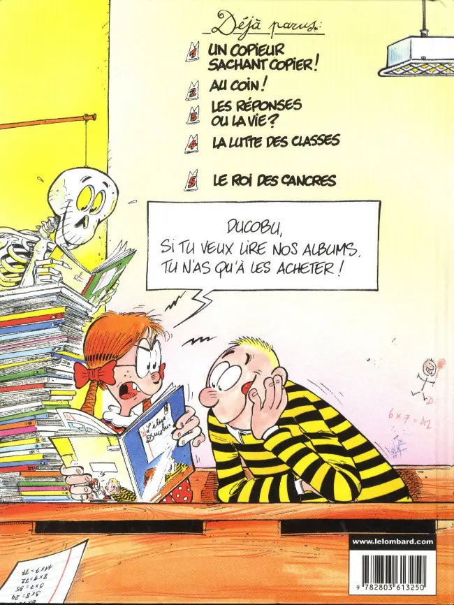 Verso de l'album L'Élève Ducobu Tome 2 Au coin !