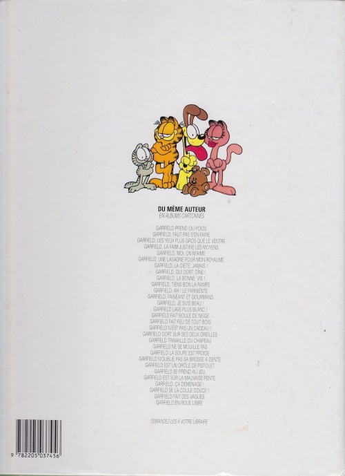 Verso de l'album Garfield Tome 10 Tiens bon la rampe !