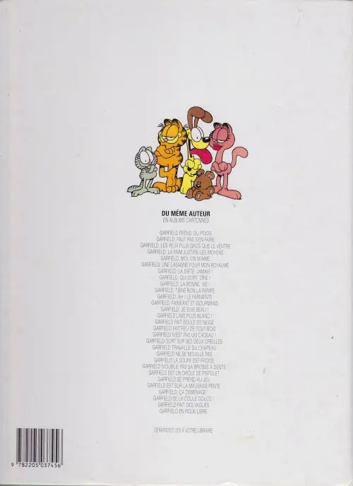 Verso de l'album Garfield Tome 10 Tiens bon la rampe !