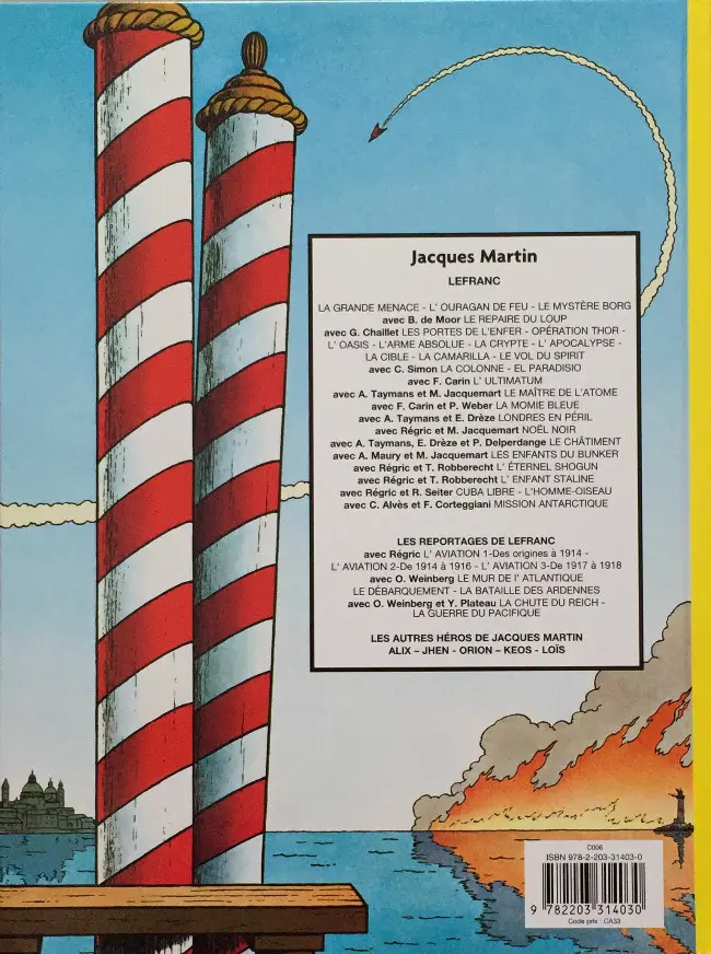 Verso de l'album Lefranc Tome 4 Le repaire du loup