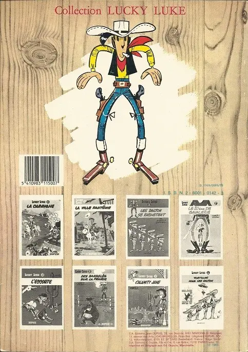 Verso de l'album Lucky Luke Tome 3 Arizona