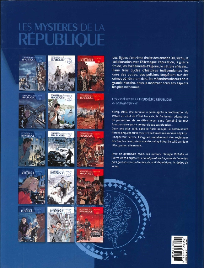Verso de l'album Les Mystères de la Troisième République Tome 4 Le sang d'un ami