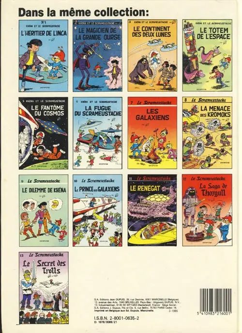 Verso de l'album Le Scrameustache Tome 7 Les galaxiens