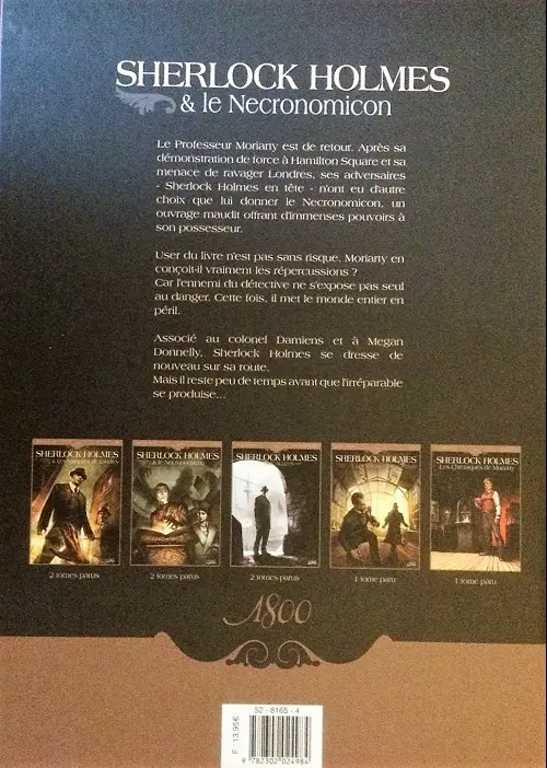 Verso de l'album Sherlock Holmes & le Necronomicon Tome 2 La Nuit sur le Monde