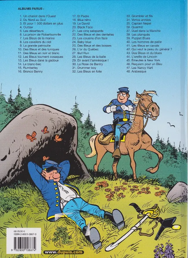 Verso de l'album Les Tuniques Bleues Tome 10 Des bleus et des tuniques