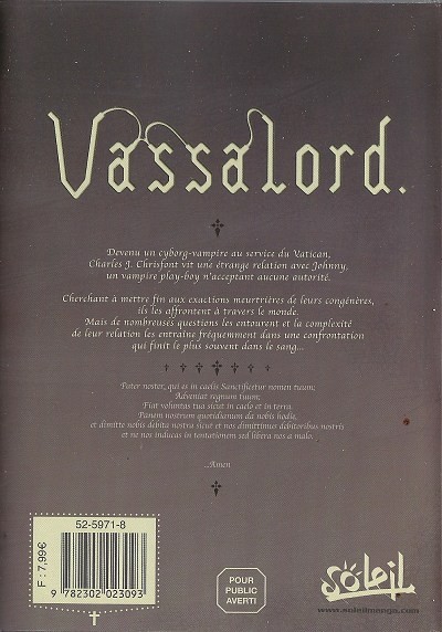 Verso de l'album Vassalord. 1