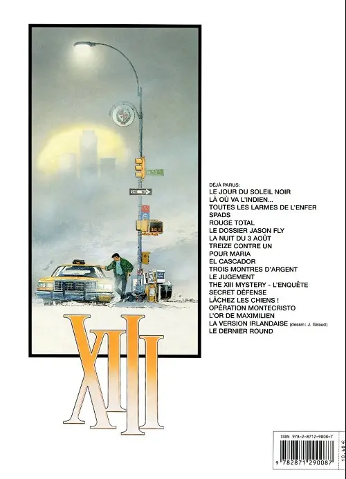 Verso de l'album XIII Tome 3 Toutes les larmes de l'enfer
