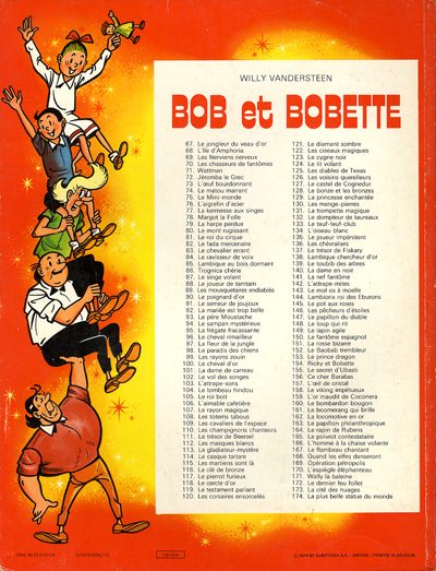 Verso de l'album Bob et Bobette Tome 174 La plus belle statue du monde