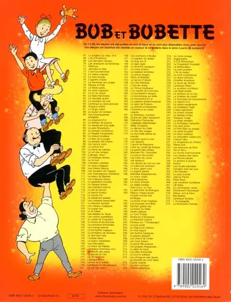 Verso de l'album Bob et Bobette Tome 274 La florissante floriade