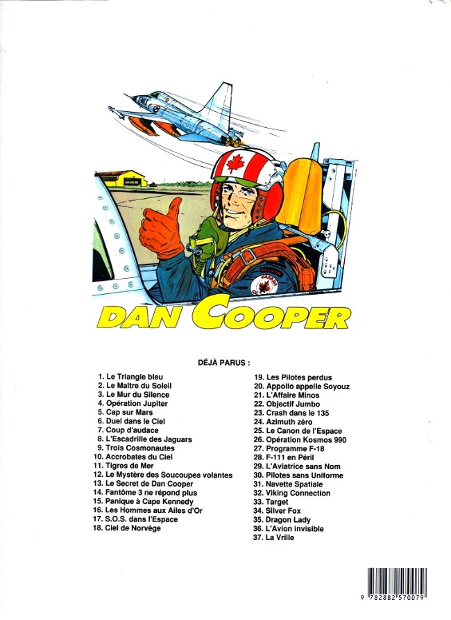 Verso de l'album Les aventures de Dan Cooper Tome 38 Pilotes fantômes