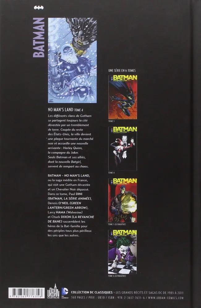 Verso de l'album Batman : No Man's Land Tome 4