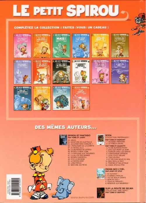Verso de l'album Le Petit Spirou Tome 16 T'es gonflé !