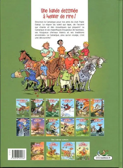 Verso de l'album Triple galop Tome 12