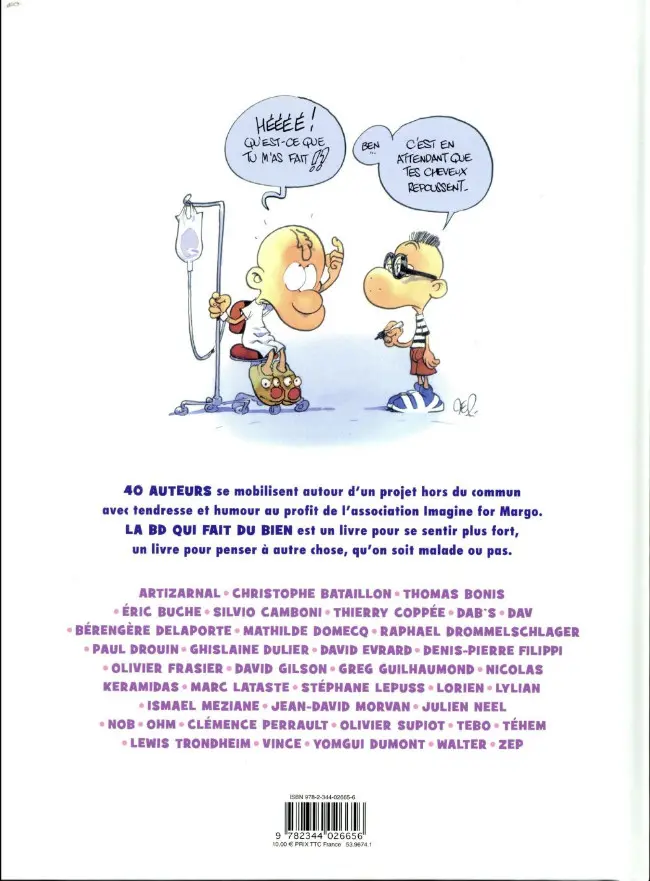 Verso de l'album La BD qui fait du bien