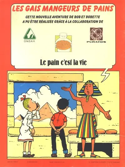 Verso de l'album Bob et Bobette (Publicitaire) Les gais mangeurs de pains