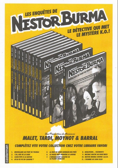 Verso de l'album Nestor Burma Tome 12 Corrida aux Champs Elysées - Numéro 3