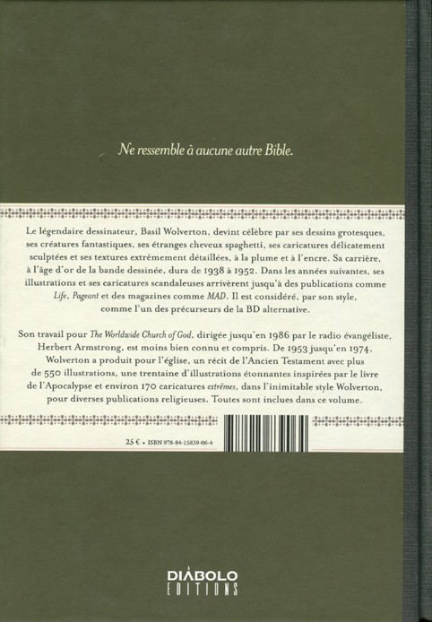 Verso de l'album La Bible de Wolverton