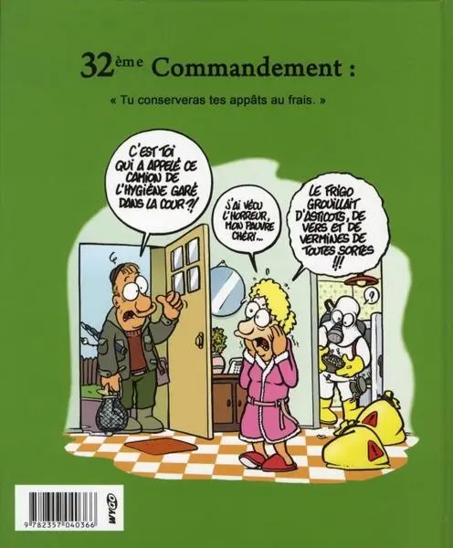Verso de l'album Les 40 commandements Les 40 commandements de la pêche