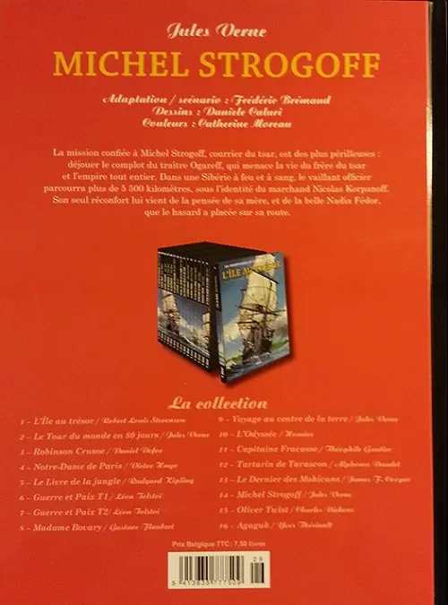 Verso de l'album Les Indispensables de la Littérature en BD Tome 14 Michel Strogoff