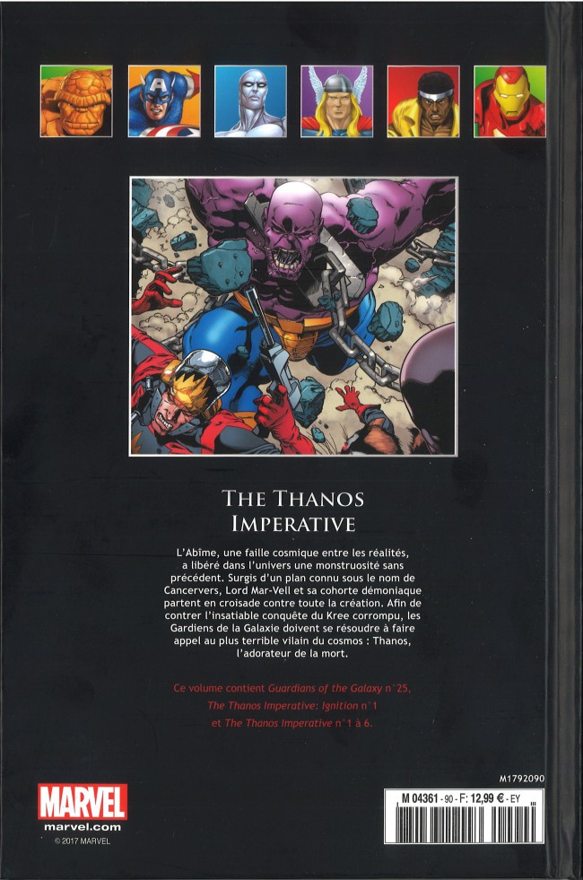 Verso de l'album Marvel Comics - La collection de référence Tome 90 The Thanos Imperative