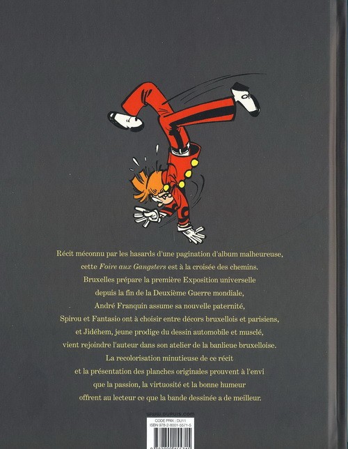 Verso de l'album Spirou et Fantasio La Foire aux gangsters