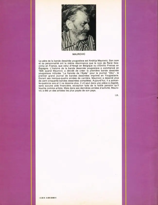 Verso de l'album Capes et poignards