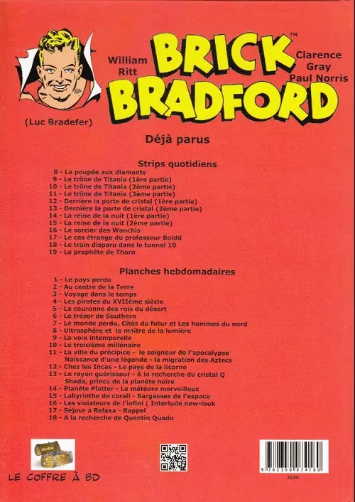 Verso de l'album Brick Bradford Planches hebdomadaires Tome 18 A la recherche de Quentin Quado