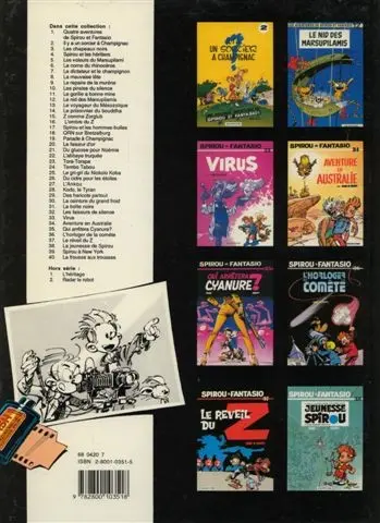 Verso de l'album Spirou et Fantasio Tome 24 Tembo Tabou