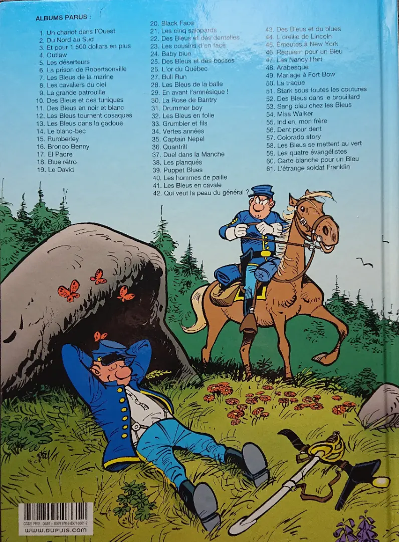 Verso de l'album Les Tuniques Bleues Tome 4 Outlaw