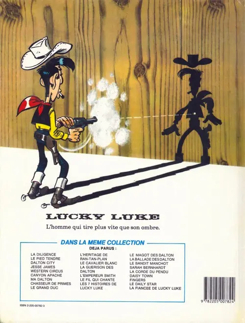 Verso de l'album Lucky Luke Tome 42 7 histoires de Lucky Luke