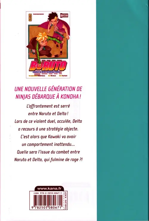 Verso de l'album Boruto - Naruto Next Generations 9