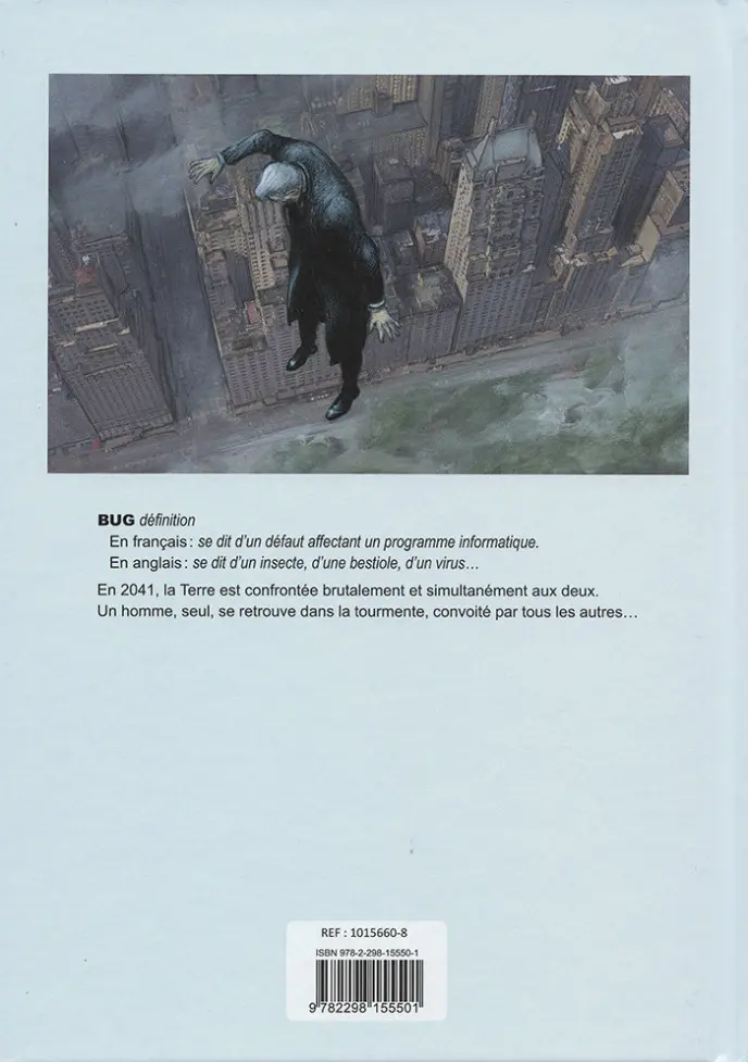 Verso de l'album Bug Livre 1