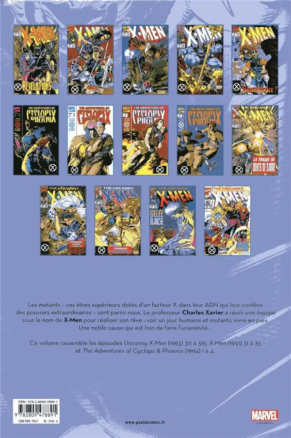 Verso de l'album X-Men L'intégrale Tome 38 1994 (II)
