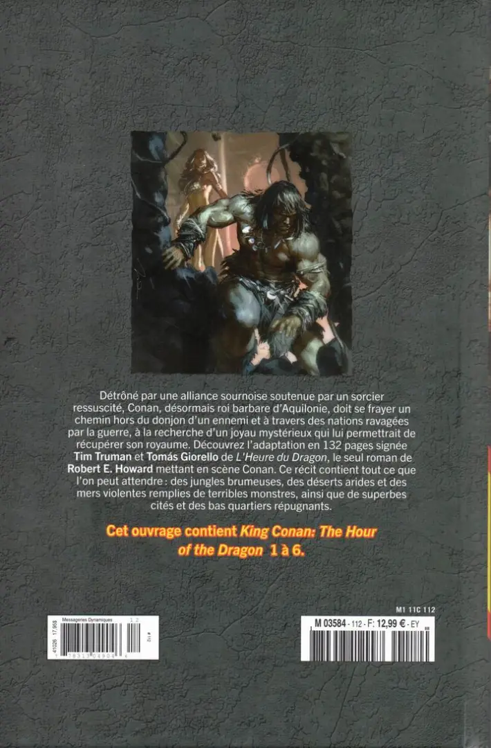 Verso de l'album The Savage Sword of Conan - La Collection Tome 112 L'Heure du Dragon