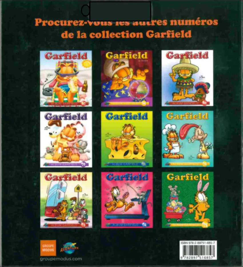 Verso de l'album Garfield #76